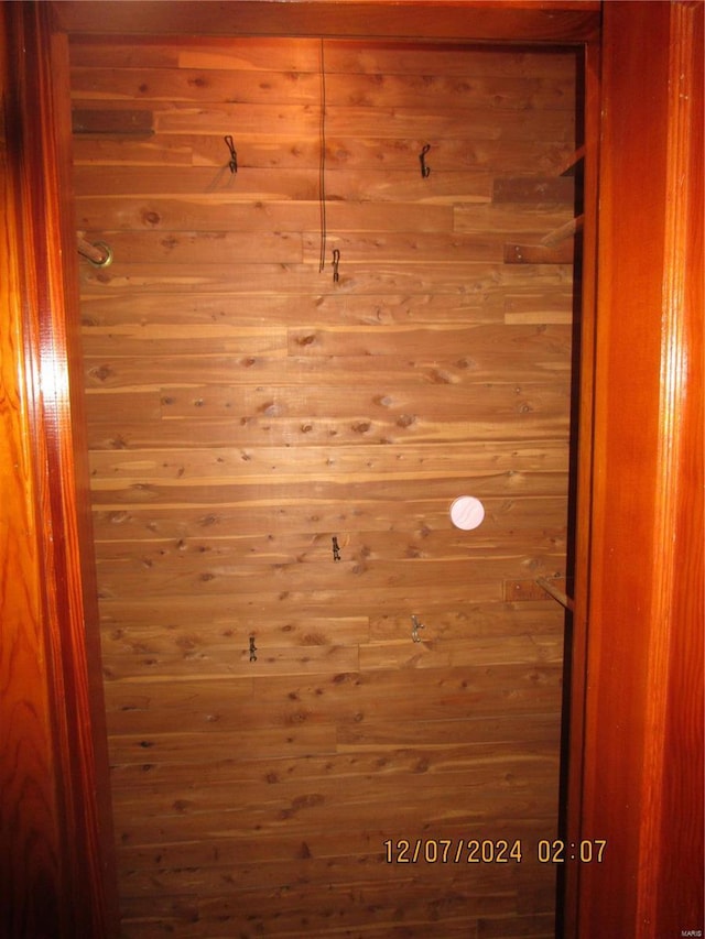 room details with wood walls