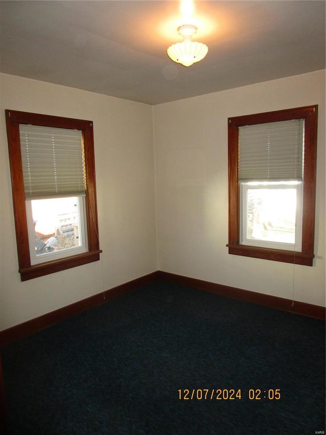 view of carpeted empty room