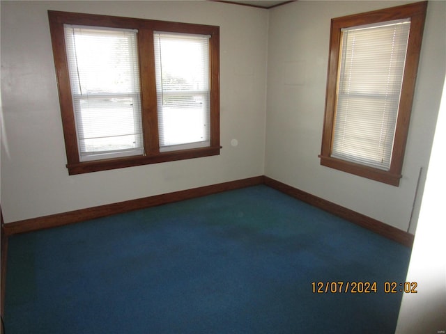 view of carpeted spare room