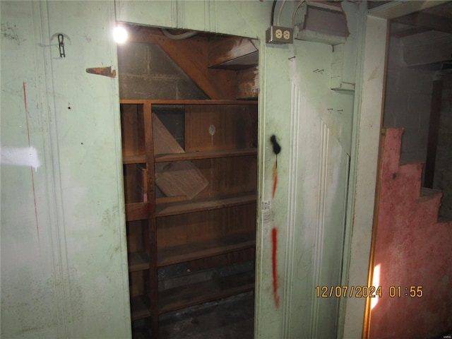 view of basement