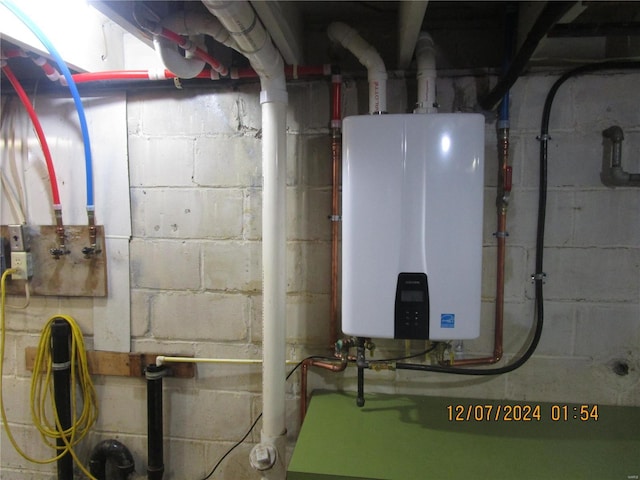 utilities featuring tankless water heater