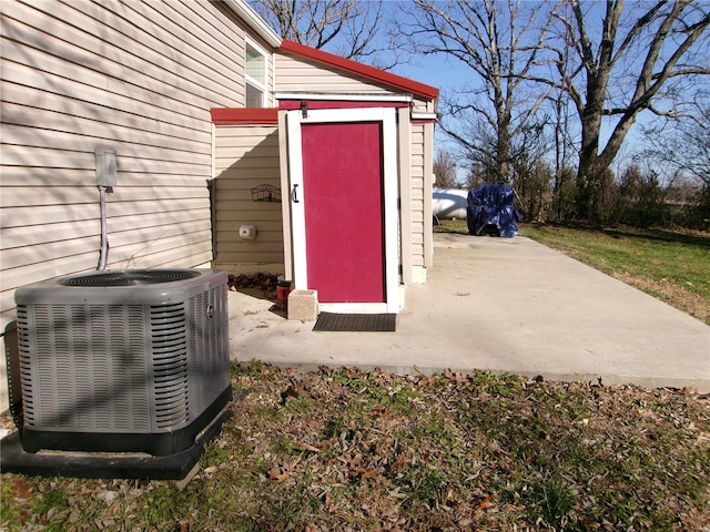 view of outbuilding with central AC unit