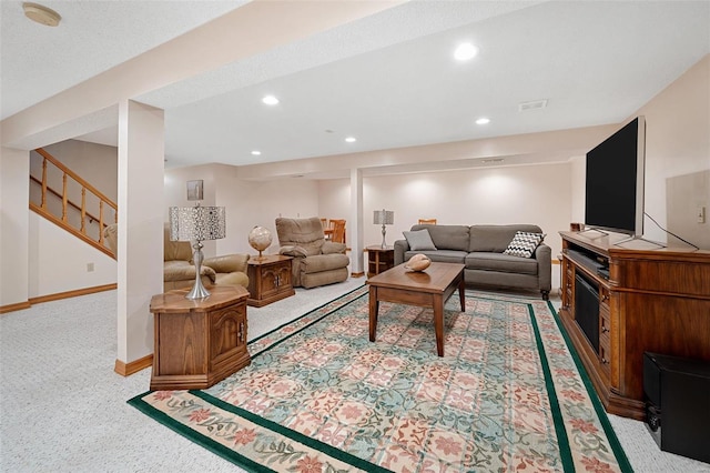 view of carpeted living room