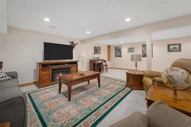 view of carpeted living room