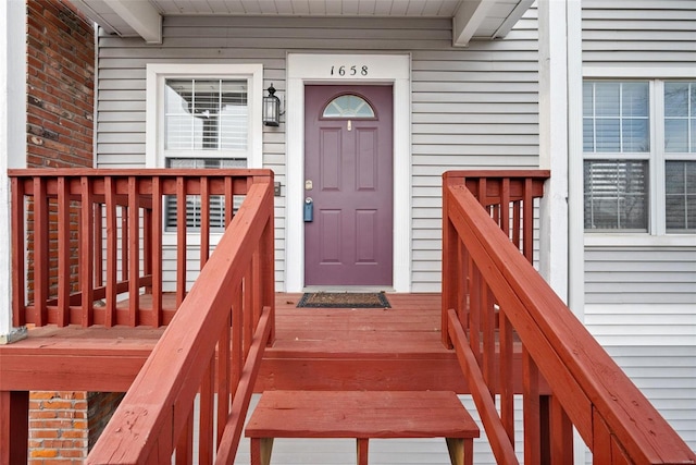 view of doorway to property