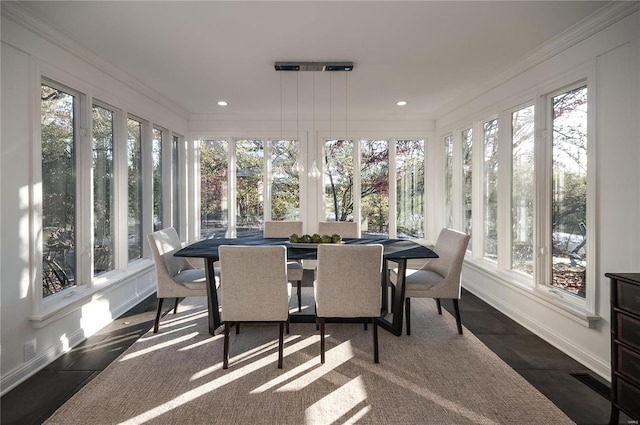 view of sunroom