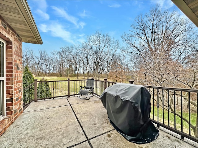 view of patio / terrace featuring area for grilling