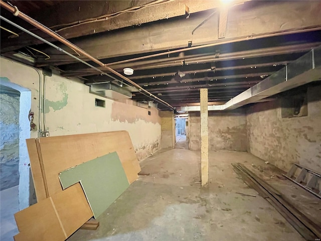 view of basement