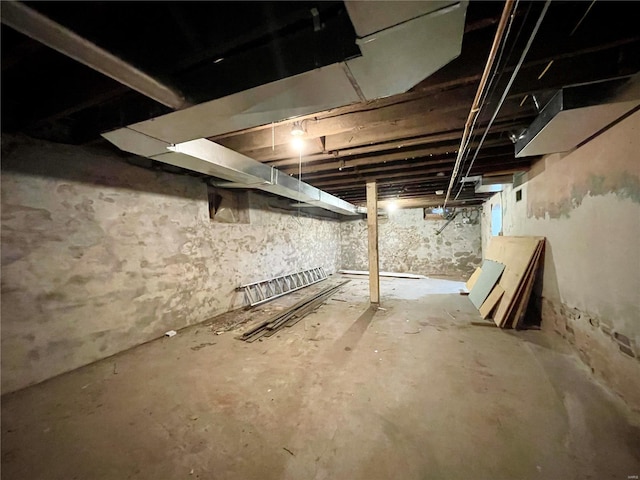 view of basement