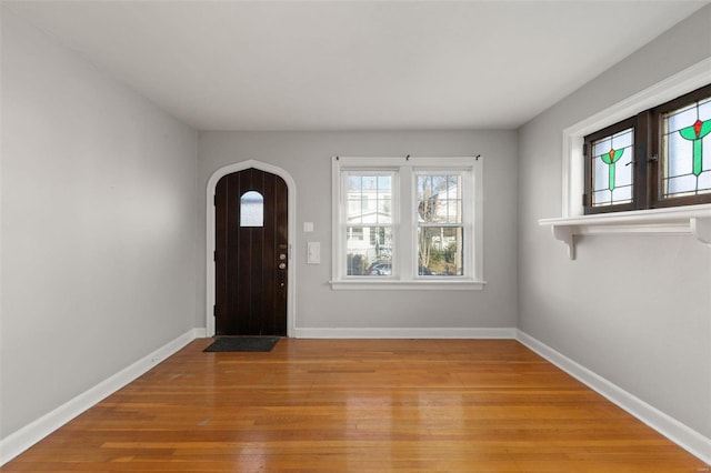 foyer featuring light hardwood / wood-style floors