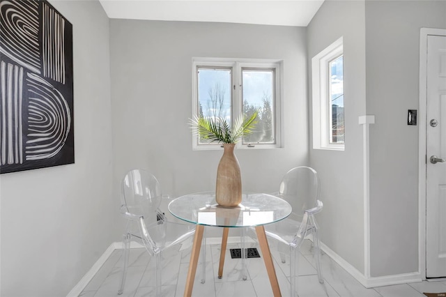 view of dining area