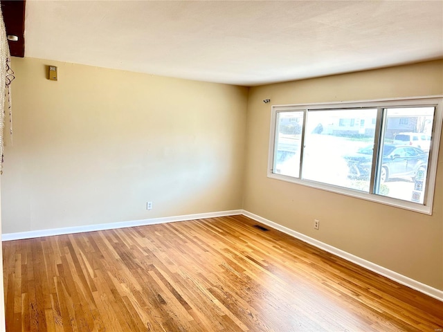 empty room featuring wood-type flooring