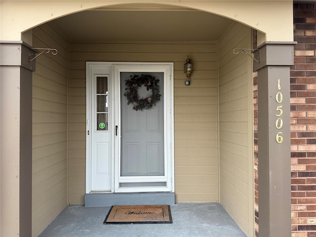 view of doorway to property