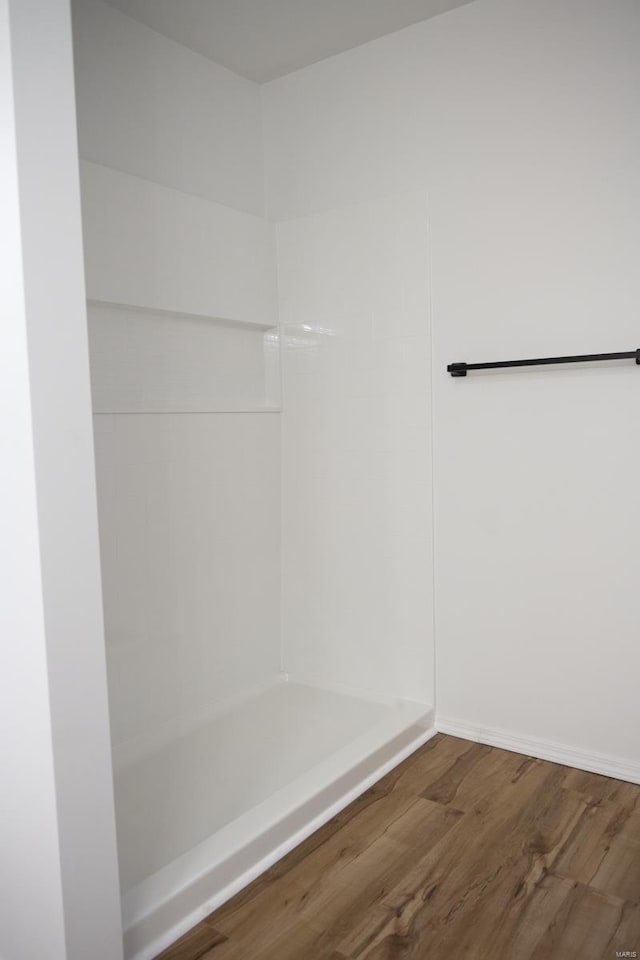 bathroom featuring hardwood / wood-style floors