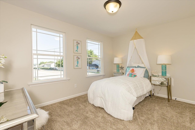 view of carpeted bedroom