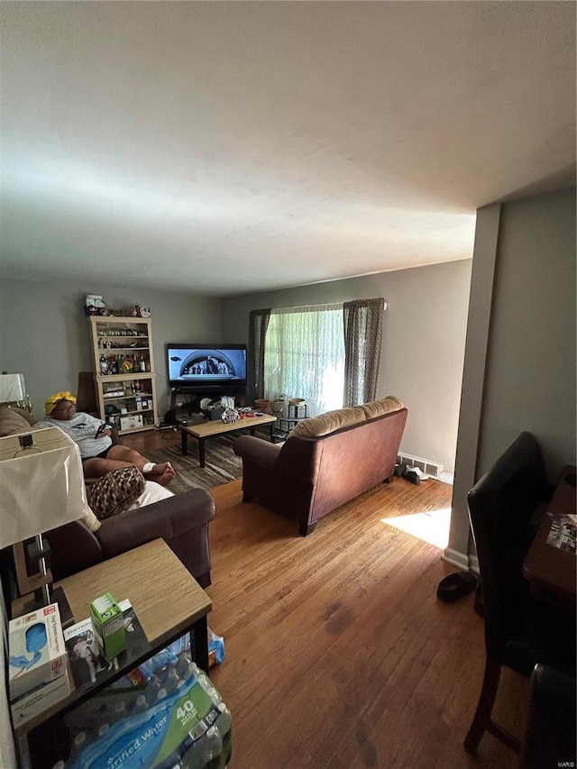 living room featuring wood-type flooring