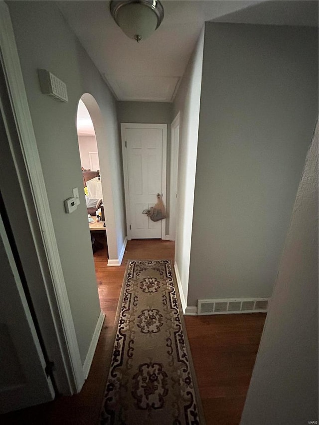 hall featuring hardwood / wood-style floors