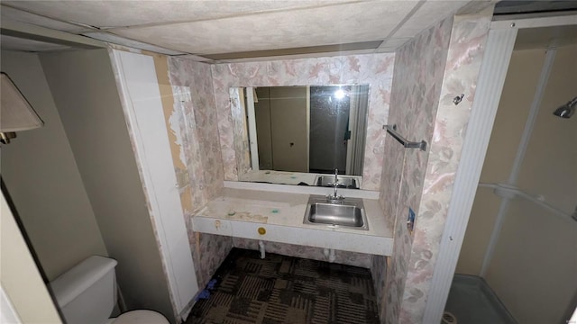 bathroom featuring sink and toilet