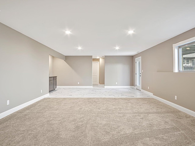 interior space with light colored carpet