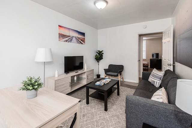 living room featuring hardwood / wood-style flooring