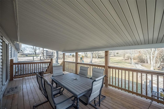 view of wooden terrace