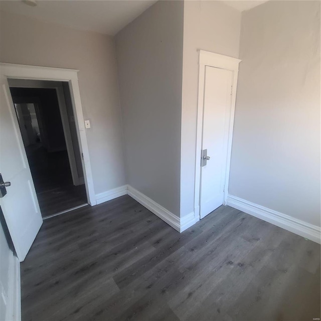 interior space featuring dark wood-type flooring