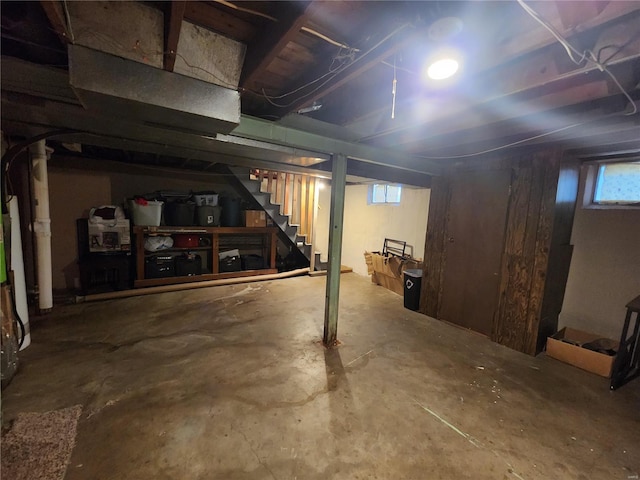 view of basement