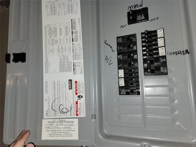 utility room with electric panel