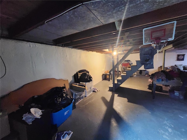 view of basement