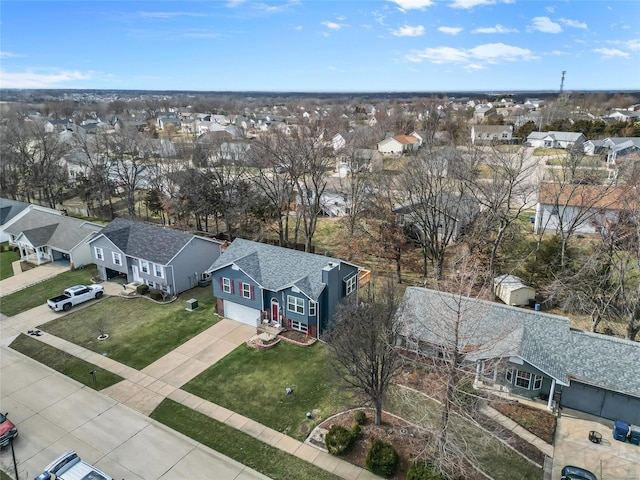 birds eye view of property featuring a residential view