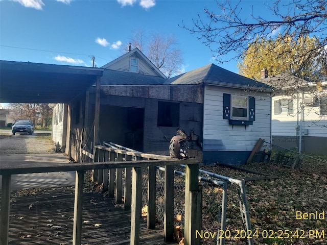 view of back of property