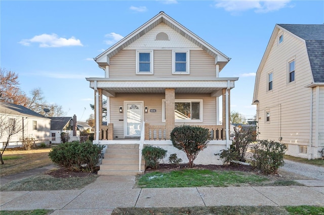 view of front of house with a porch