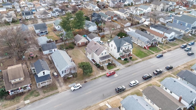 drone / aerial view with a residential view