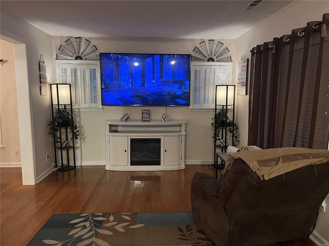 living room featuring hardwood / wood-style floors