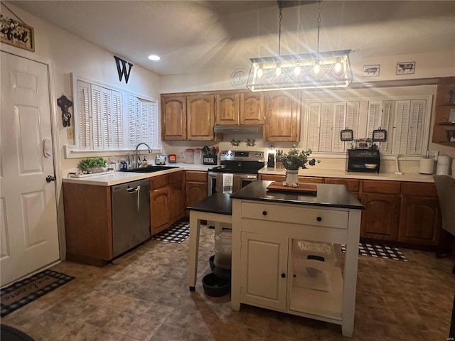 kitchen featuring sink and appliances with stainless steel finishes