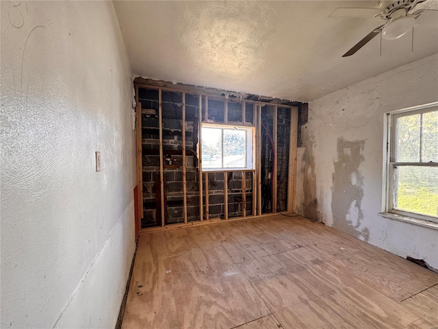 miscellaneous room featuring plenty of natural light and ceiling fan