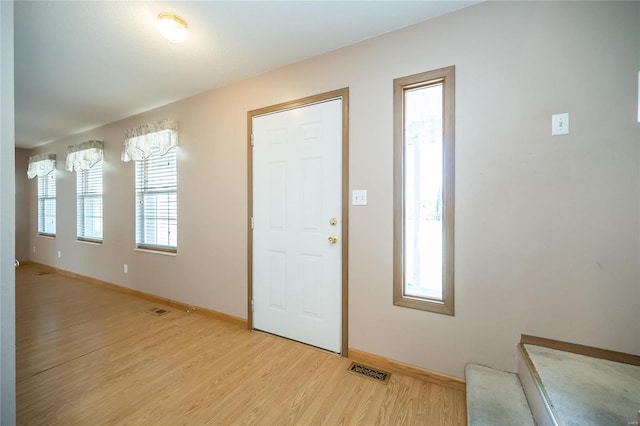 entryway featuring light wood-type flooring