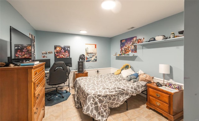 view of tiled bedroom