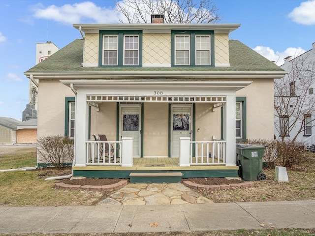 view of front of home featuring a porch