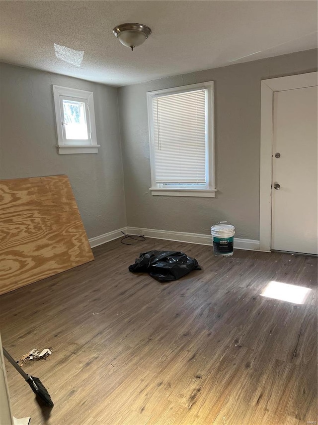 interior space with hardwood / wood-style floors