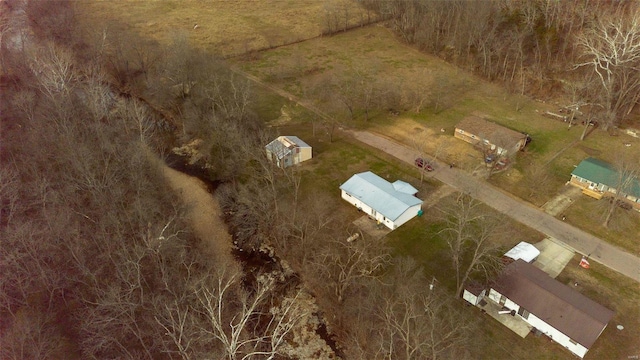 drone / aerial view with a rural view