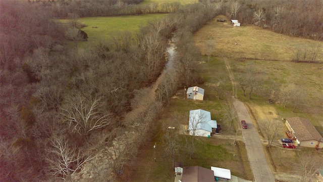 bird's eye view featuring a rural view