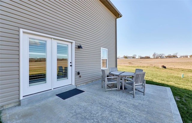 view of patio with outdoor dining area