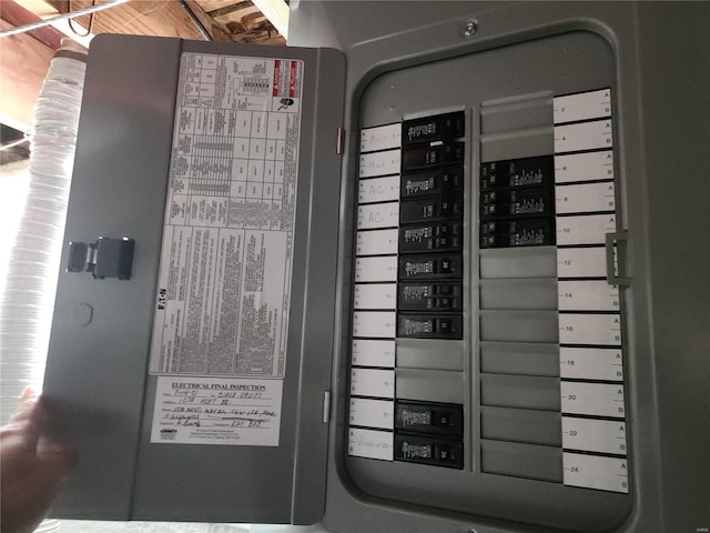 utility room with electric panel