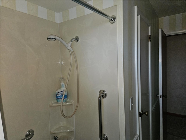 bathroom with a shower