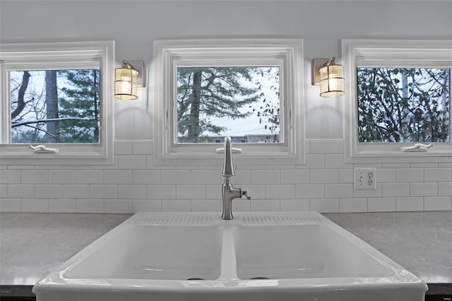 details with tasteful backsplash and sink