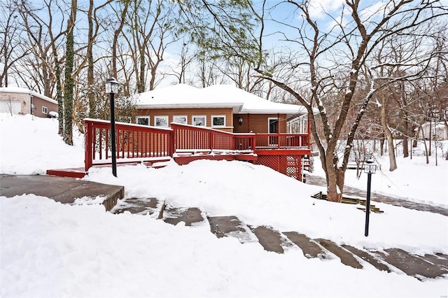 exterior space featuring a deck