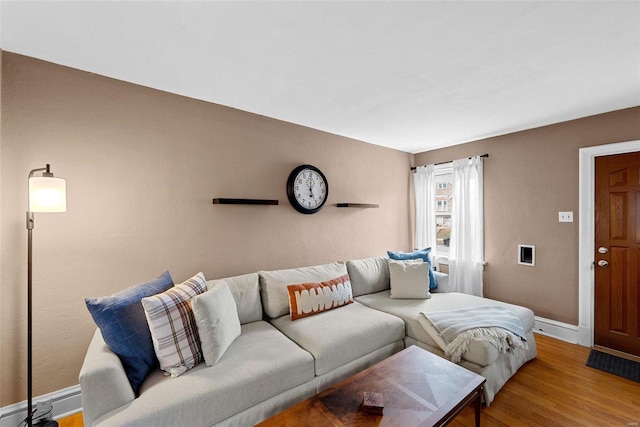 living room featuring hardwood / wood-style floors