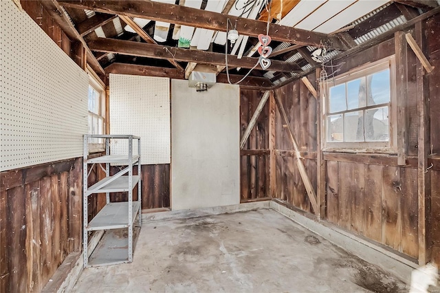 interior space with concrete flooring