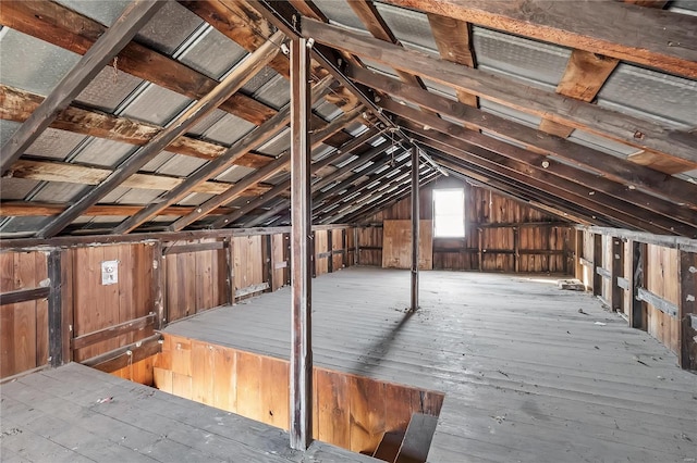 view of attic